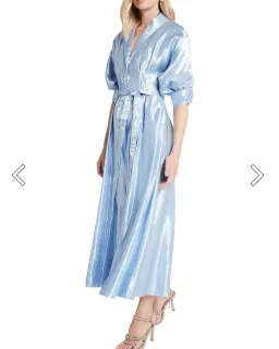 AJE Cosmos Hudson Midi Dress - SHINY SKY BLUE SIZE 14 for rent on The Volte - image 8
