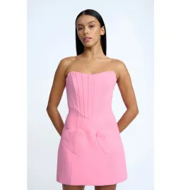 By Johnny Celeste Corset Heart Mini Dress Pink Size AU 10 for rent on The Volte - image 2