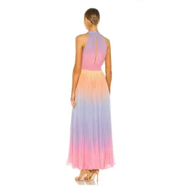 Rococo Sand Emi Halter Neck Maxi Dress in Multi Size AU 10 for rent on The Volte - image 2