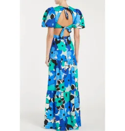 Rebecca Valance Puglia Cut Out Maxi Dress Print Size AU 12 for rent on The Volte - image 2