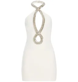 Retrofete Wynn Crystal Embellishments Mini Dress White Size Small / AU 8 for rent on The Volte - image 4