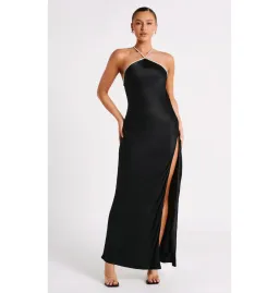 Meshki Louise Diamante Rope Maxi Dress Black Size Medium / AU 10 for rent on The Volte - image 1