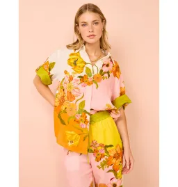 Alemais Silas Shirt  Size AU 10 and Pant  Size AU 12 Set Multi/Floral for rent on The Volte - image 2