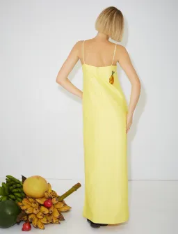 Alemais Diamond Dancer Midi Dress Yellow Size 6 for rent on The Volte - image 3