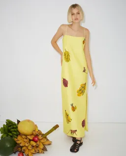Alemais Diamond Dancer Midi Dress Yellow Size 6 for rent on The Volte - image 1