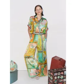 Alemais Atlas Silk Shirt and Pant Print Size 8 for rent on The Volte - image 1