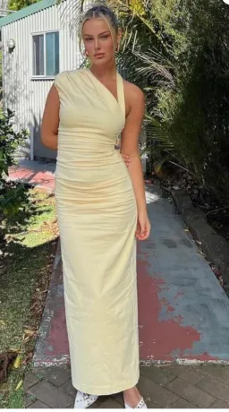 Sir the Label Giacomo Gathered Gown Butter Yellow Size 8 for rent on The Volte - image 6