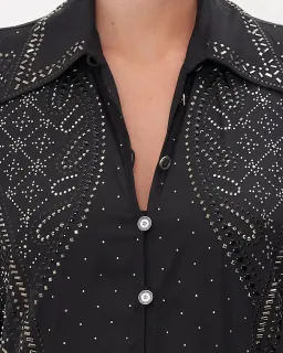 Camilla Curved Collar Shirt Midi Dress Luxe Espiritu  Size L / AU 14 for rent on The Volte - image 5