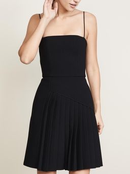 Dion Lee Coil Pleat mini black dress size 8 for rent on The Volte - image 1