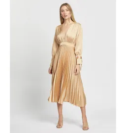 Nicola Finetti Eliana Dress Gold Size AU 10 for rent on The Volte - image 1