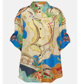 Zimmermann Alight Shorts And Shirt Set Natural Map Size 0P / AU 6 for rent on The Volte - image 5