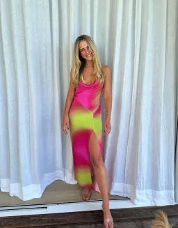 The Wolf Gang Makena Maxi Dress Pink Size 8 for rent on The Volte - image 1