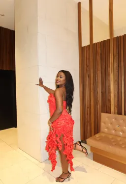 Shelby Ruffle Mini Dress Red Size 6 for rent on The Volte - image 4