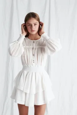 Aje Shadforth Button Down Mini Dress White Size M / AU 10 for rent on The Volte - image 1