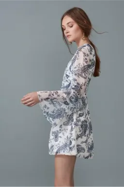 Keepsake the Label One Shoulder Asymmetric Mini Dress Paisley Print Size 8  for rent on The Volte - image 5