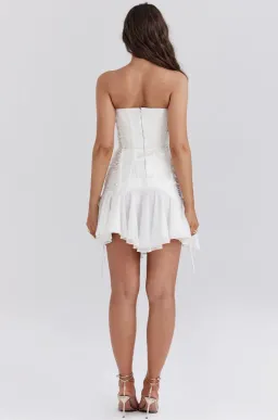 House Of CB Sirena Lace Up Mini Dress White Size S / 8 for rent on The Volte - image 4