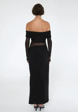 Benni Yasmin Off-Shoulder Maxi Dress Black Size 8 for rent on The Volte - image 5