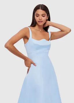 Leo Lin Odette Midi Dress in Sky Blue Size 10  for rent on The Volte - image 2
