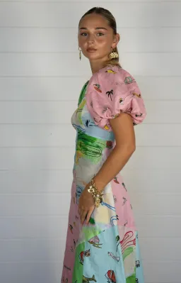 Alemais Jet Midi Dress Multi/Print Size 8 for rent on The Volte - image 3