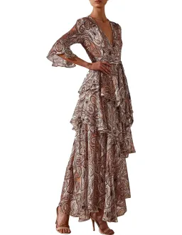 Shona Joy Pallenberg Tiered Maxi Dress Print Size 10 for rent on The Volte - image 2