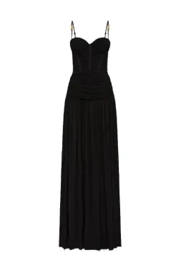 Manning Cartell Double Time Pleat Maxi Dress in Black Size AU 14 for rent on The Volte - image 5
