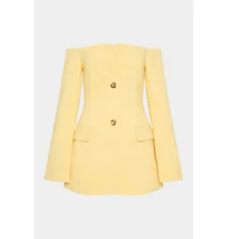 Sir The Label Sandrine Tailored Mini Dress in Limon Yellow Size AU 4 for rent on The Volte - image 4