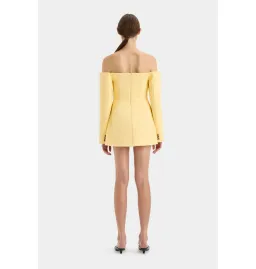 Sir The Label Sandrine Tailored Mini Dress in Limon Yellow Size AU 4 for rent on The Volte - image 3