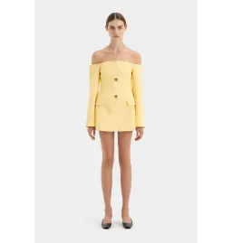 Sir The Label Sandrine Tailored Mini Dress in Limon Yellow Size AU 4 for rent on The Volte - image 1