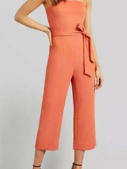Kookai Oyster Jumpsuit Orange Size 6 for rent on The Volte - image 3
