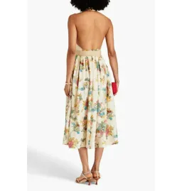 Zimmermann Clover Halterneck Shirt Dress Floral Print Size 1 / AU 10 for rent on The Volte - image 2