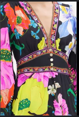 Camilla Button Dress with Shaped Waistband Away With The Fairies Size S/Au 10 for rent on The Volte - image 4