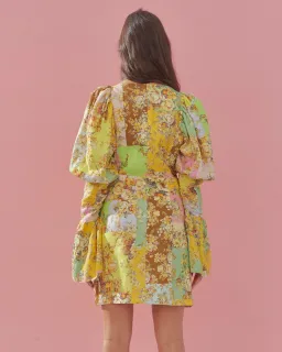 Alemais Matilde Puff Sleeve Mini Dress Multi Size 10  for rent on The Volte - image 2