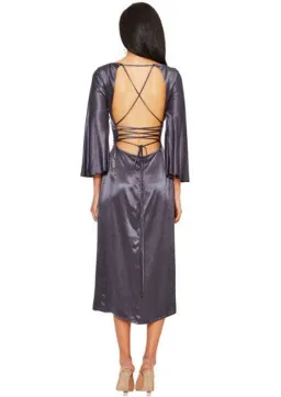 Bec and Bridge Slick Cowl Grey Dress Size 8 for rent on The Volte - image 2