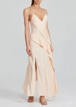 Acler Godwick Slip Dress Peach Orange Size 8 for rent on The Volte - image 1