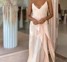 Acler Godwick Slip Dress Peach Orange Size 8 for rent on The Volte - image 3