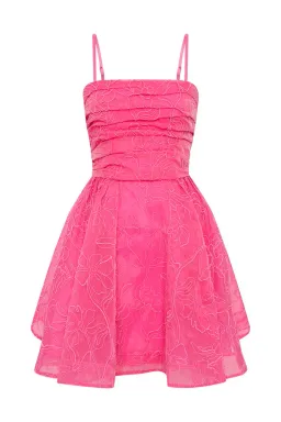Aje Evangeline Cornelli Mini Dress Protea Pink Size 14 for rent on The Volte - image 3