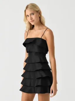 Acler Black Balderstone Mini Dress Black Size 8 for rent on The Volte - image 2