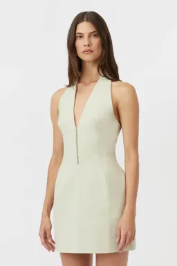 Camilla and Marc Petra Halter Neck Mini Dress in Pistachio Size 8 for rent on The Volte - image 2
