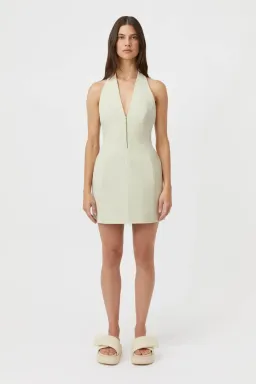 Camilla and Marc Petra Halter Neck Mini Dress in Pistachio Size 8 for rent on The Volte - image 1