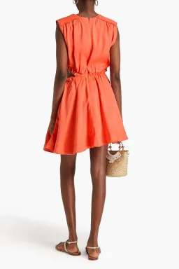 Aje Holly Cut Out Mini Dress Coral Size 16 for rent on The Volte - image 2