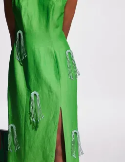 Alemais Dazzle Midi Dress Green Size 8 for rent on The Volte - image 2