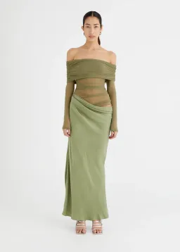 BENNI Yasmin Maxi Dress in Pistachio Size 8 for rent on The Volte - image 1