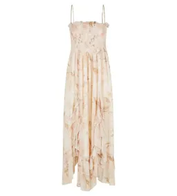 Shona Joy Nina Shirred Midi Dress in Floral Print Size 12 for rent on The Volte - image 5