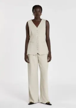 Dissh Celine Longline Vest & Pants Set in Pebble Size 12 for rent on The Volte - image 1