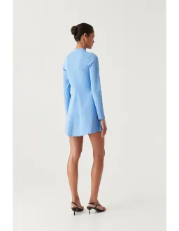 Aje Harmony Knit Mini Dress in Mist Blue Size AU 8 for rent on The Volte - image 3
