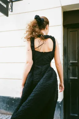 Cecilie Bahnsen Samara Midi Dress Black Size 8 for rent on The Volte - image 3