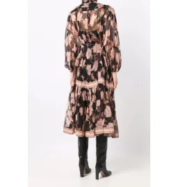 Zimmermann Concert Peonies Panelled Midi Dress Black Peonies Size 0 / AU 8  for rent on The Volte - image 3
