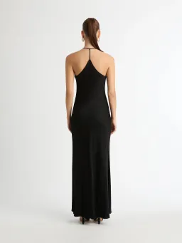 Sheike Ivy Draped Maxi Dress Black Size 10 for rent on The Volte - image 3