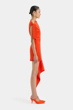 Sir the Label Dahlia Mini Dress Tangerine Size 0 / AU 6 for rent on The Volte - image 2