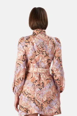 Zimmermann Botanica Chevron Mini Dress Chevron Paisley Size 1 / Au 10 for rent on The Volte - image 3